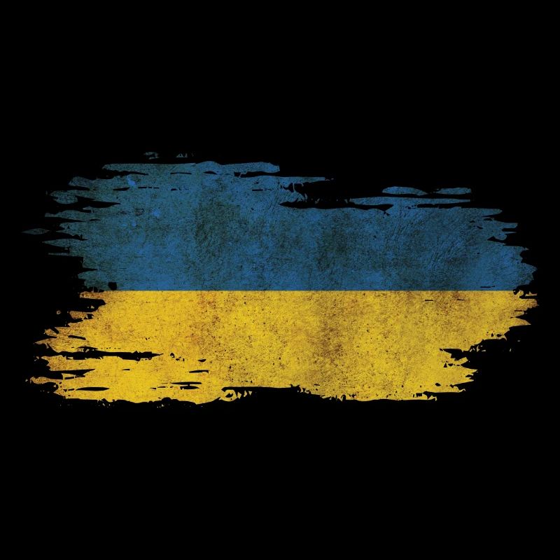 Ukraine - National flag, brush effect