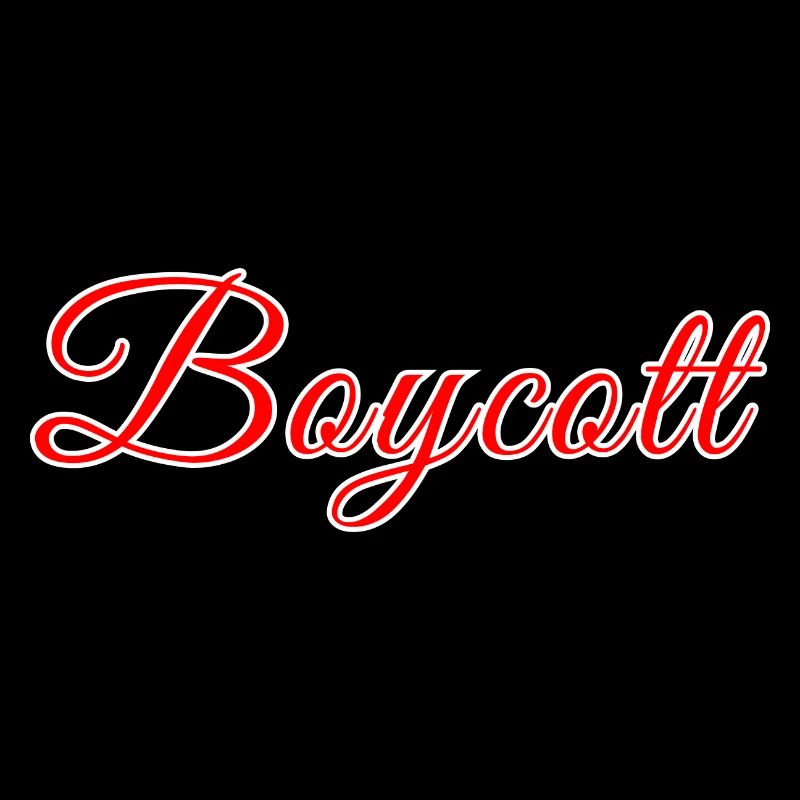 Red Stylized Boycott