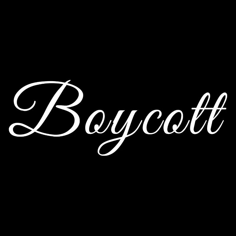 White Stylized Boycott