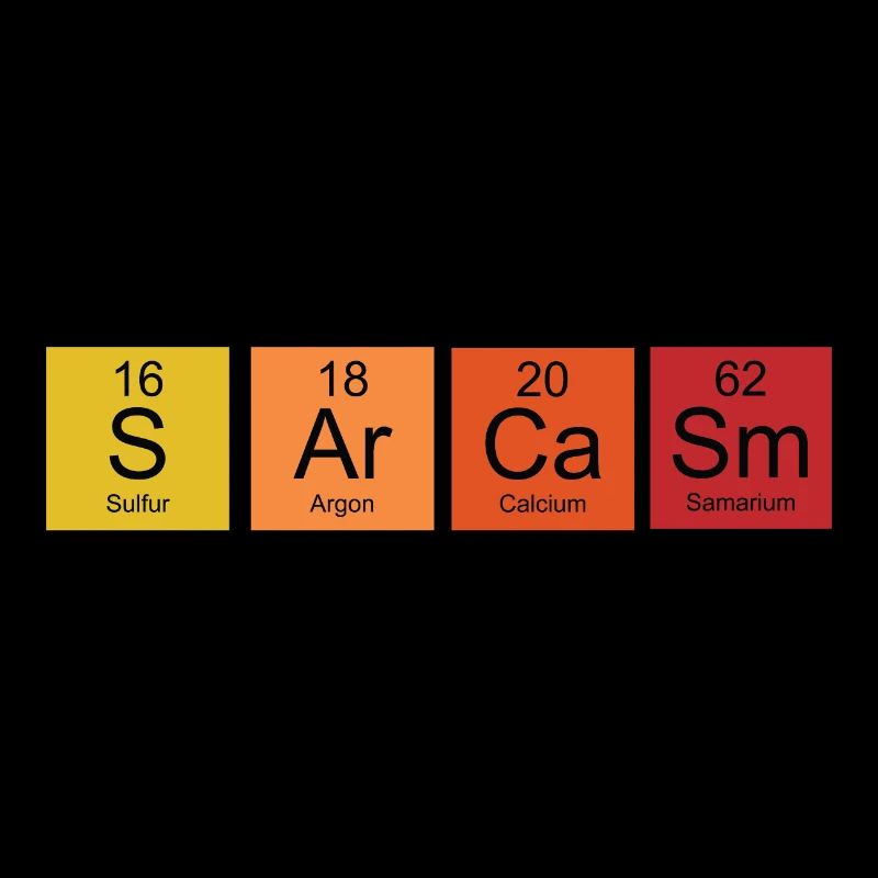 Retro periodic table Sarcasm