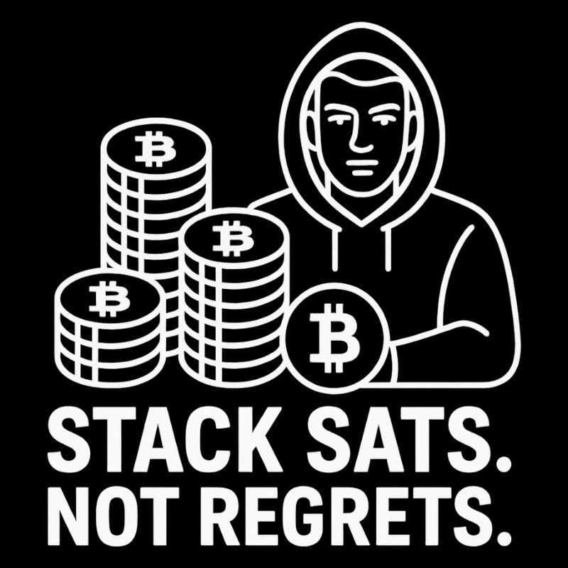 Bitcoin Hoodie Design – Stack Sats. Not Regrets.