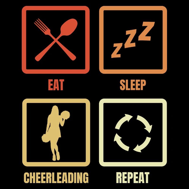 Eating, Sleeping, Cheerleading, Repeating