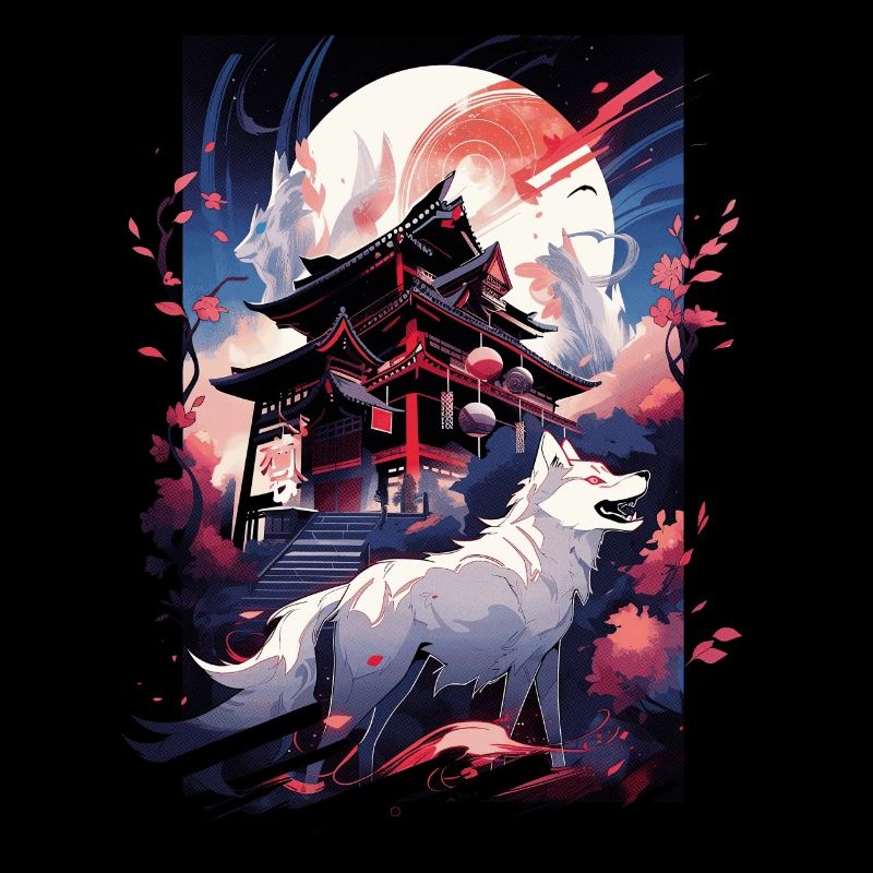 Japanese Wolf Wolves Manga Tokyo Cherry Blossoms