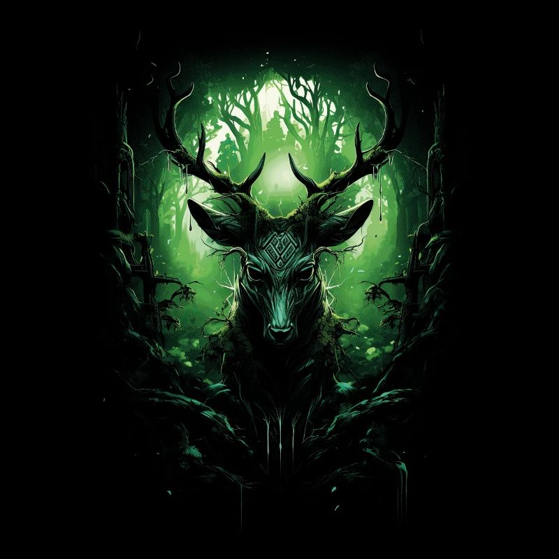 Fantasy Deer Castle Magic Elven Wilderness Fable