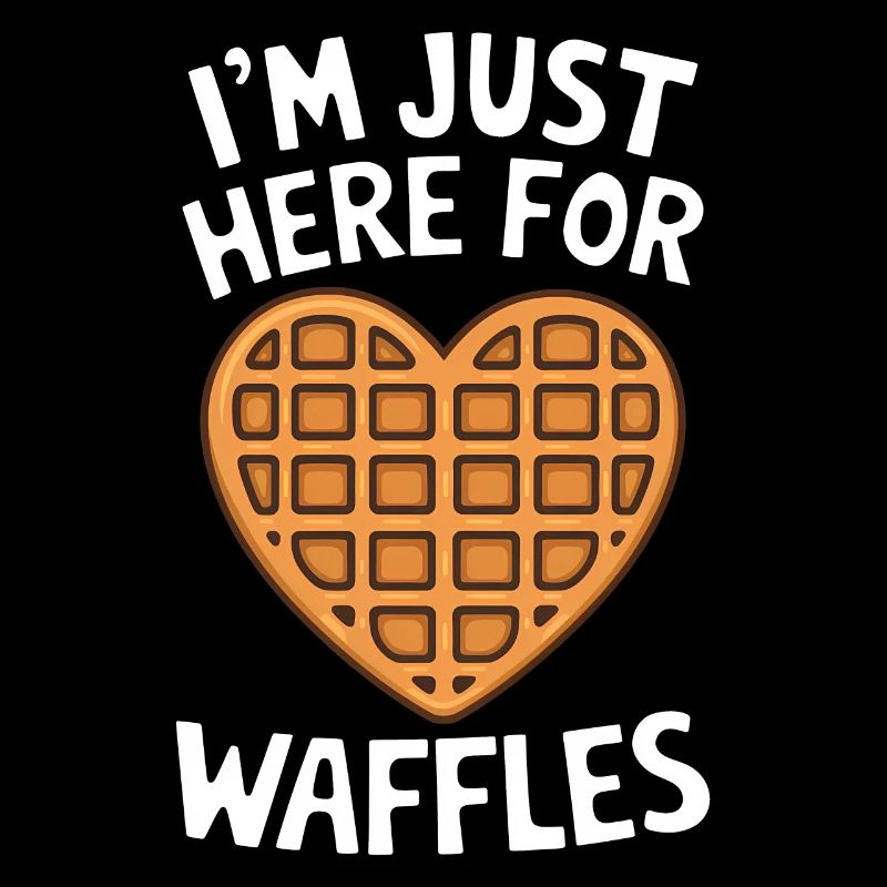 Waffles Saying Dessert Funny Waffles Gift