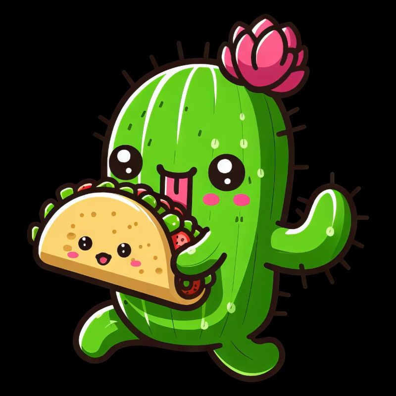Cute Cactus Taco Comic Design