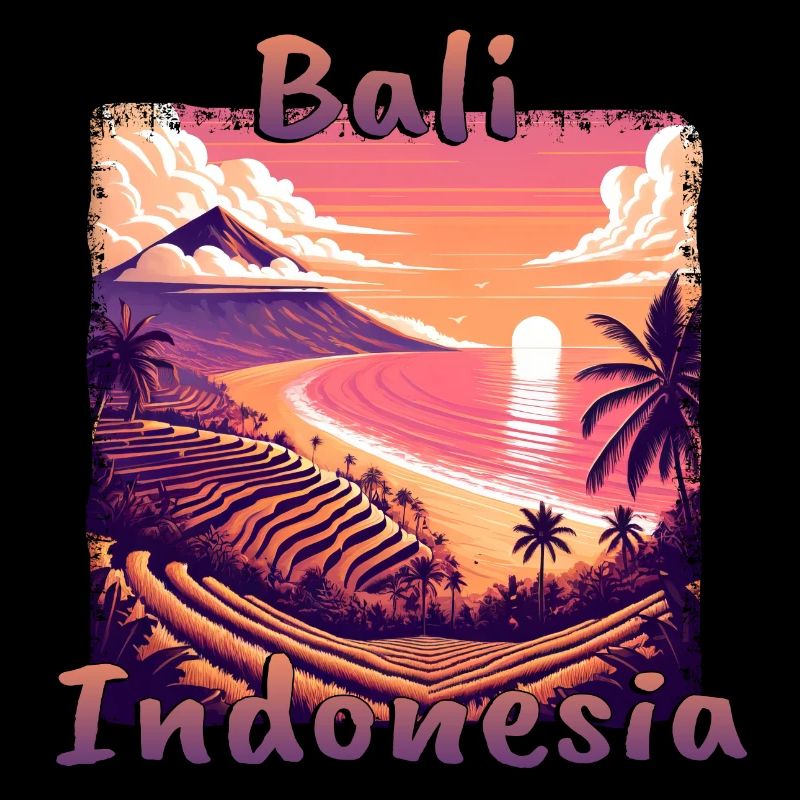 Bali Indonésie Coucher de soleil Plage Orange
