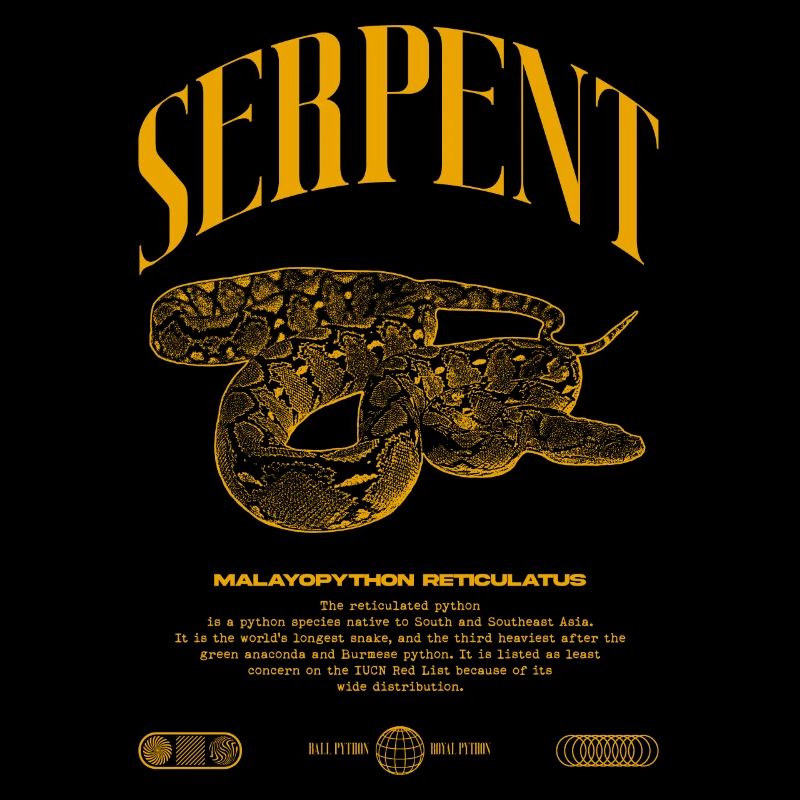 Python réticulé Reptile Keeper Streetwear