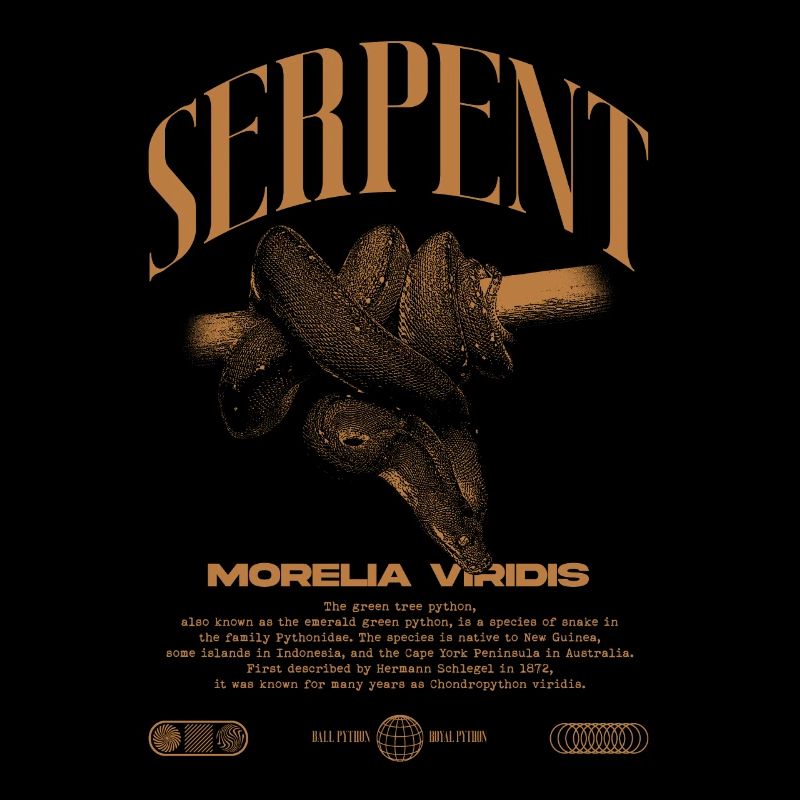 Grüner Baum Python Modern Reptile Keeper Streetwear