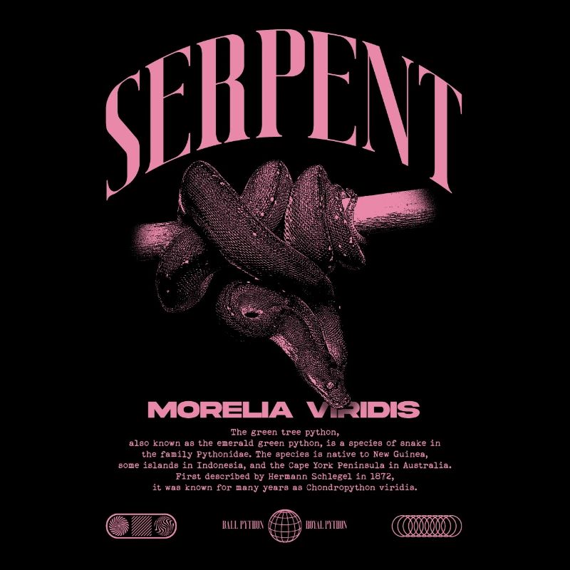 Grüner Baum Python Modern Reptile Keeper Streetwear