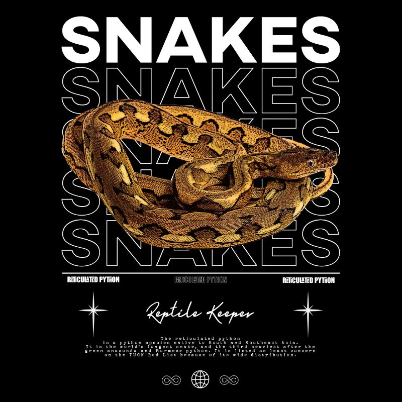 Python réticulé Streetwear Reptile Keeper