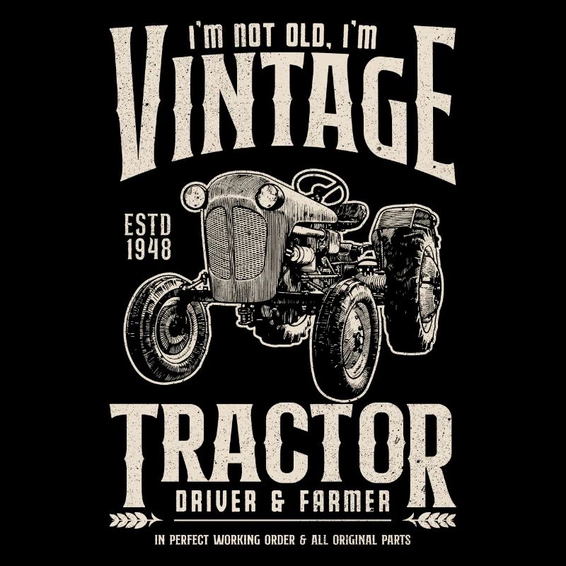 Oldtimer Traktor Bauer Geburtstag Jahrgang 1948