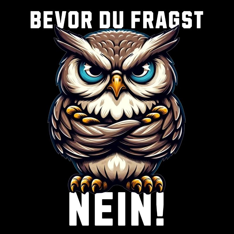 Bevor du fragst Nein mürrische Eule, Grumpy Owl