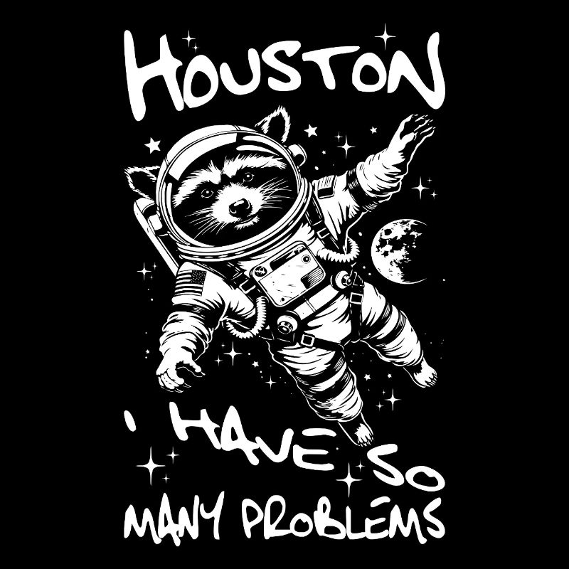 Vintage Waschbär Houston I Have So Many Problems