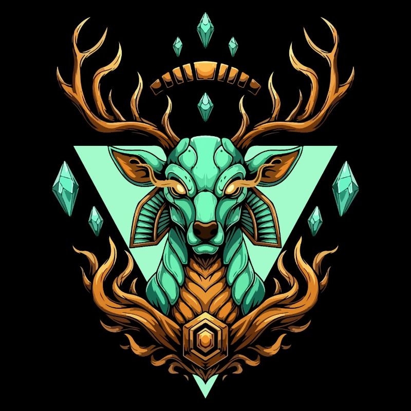 Cerf Cristal Vert