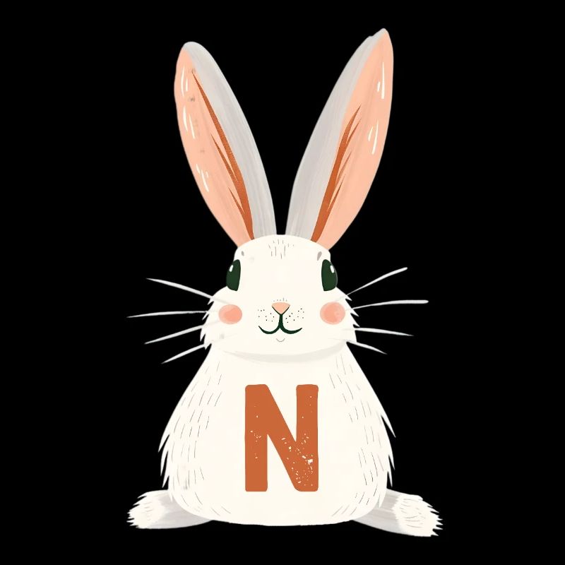 N -Letter - Bunny - Personalizable