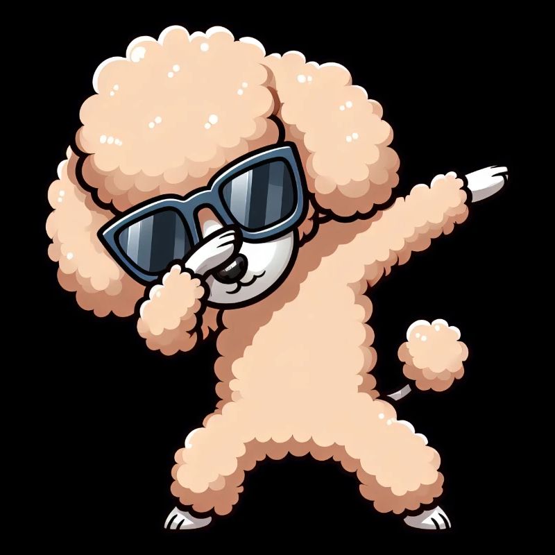 Cool Poodle Dab Pose Funny