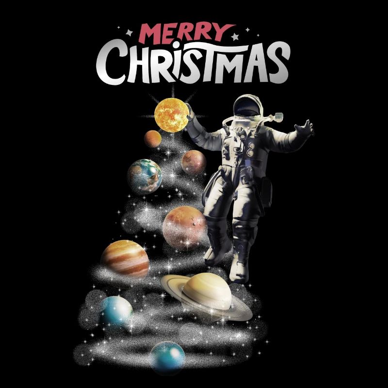 Christmas in Space Solar System Astronaut