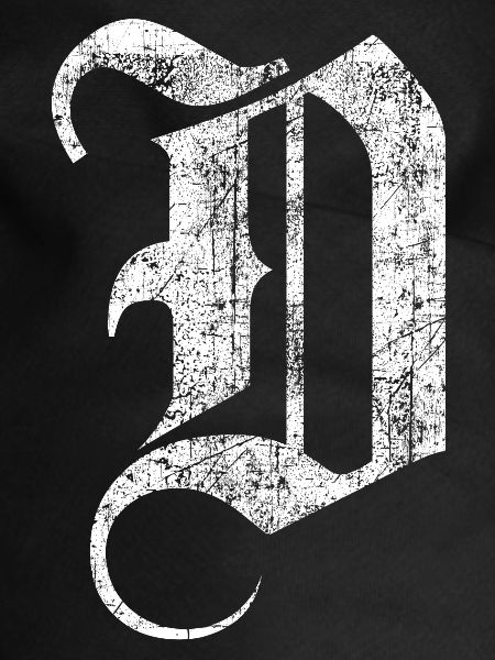 Tshirt alphabet initial D