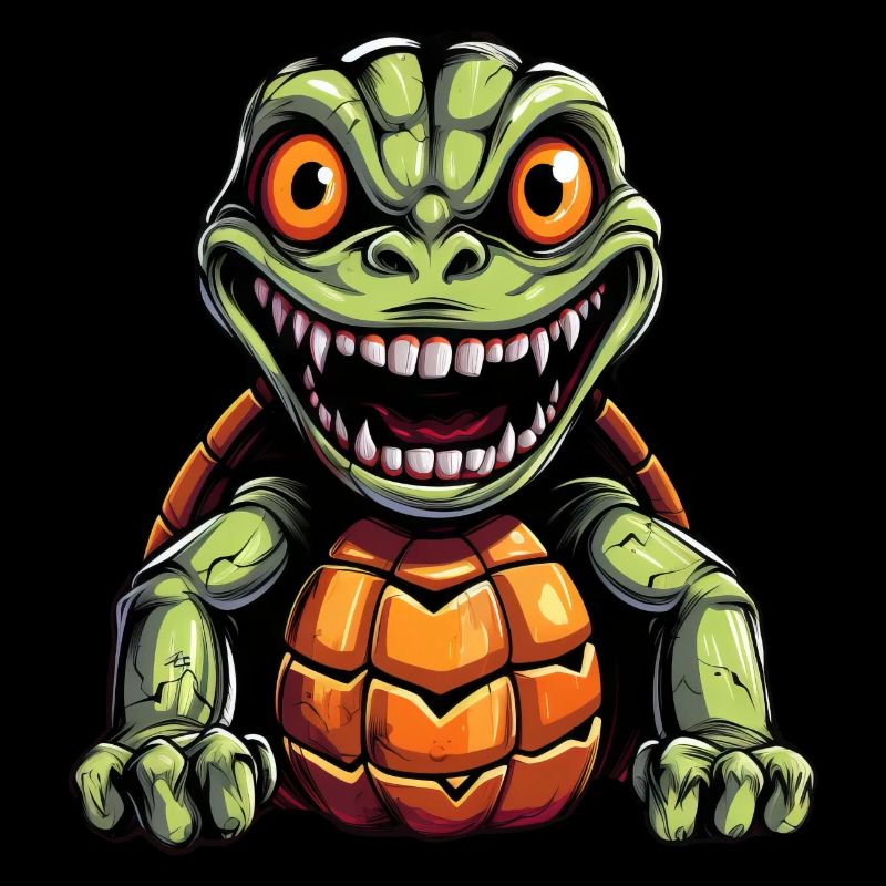 Horror Turtle: Grains de citrouille effrayants d’Halloween