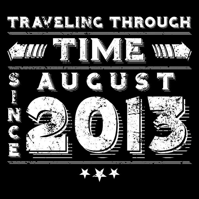 Vintage Zeitreise Geburtstags Design August 2013