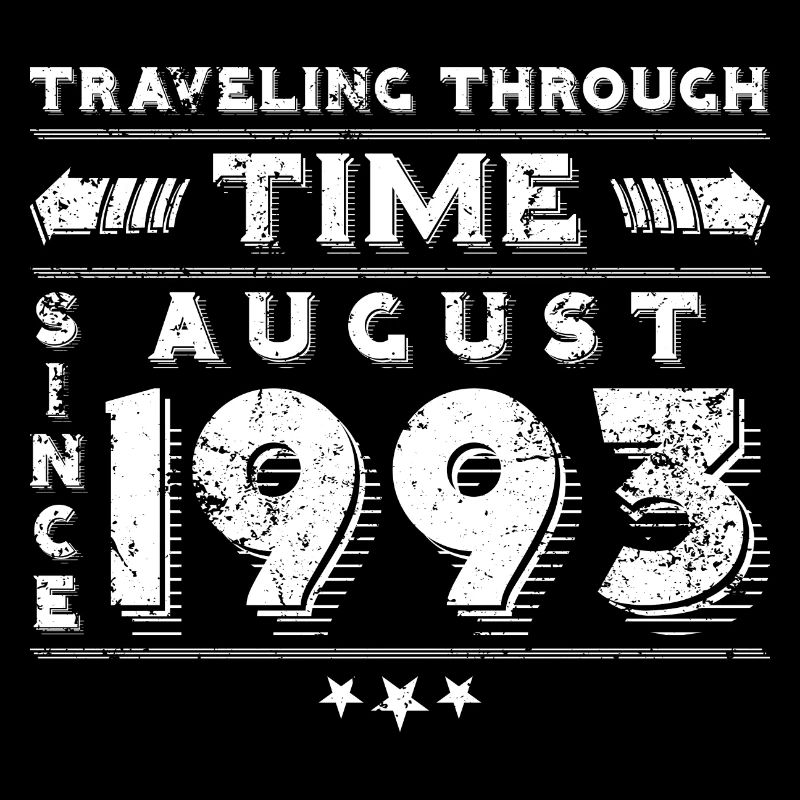 Vintage Zeitreise Geburtstags Design August 1993