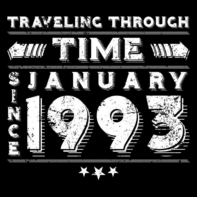 Vintage Zeitreise Geburtstags Design Januar 1993