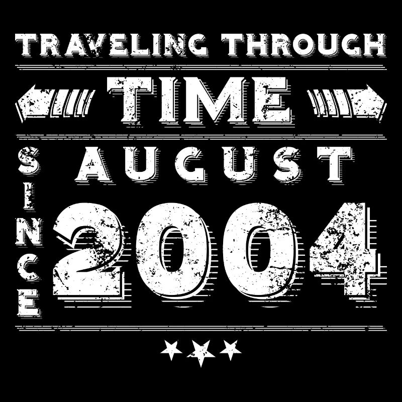 Vintage Zeitreise Geburtstags Design August 2004