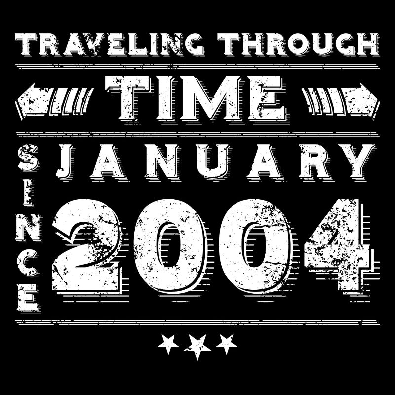 Vintage Zeitreise Geburtstags Design Januar 2004