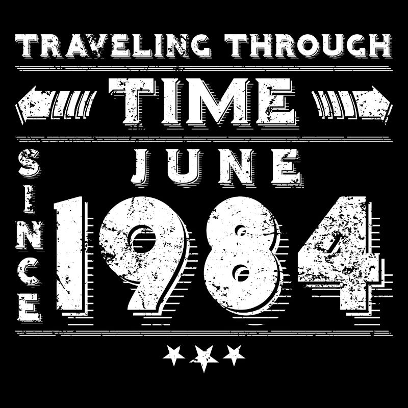 Vintage Zeitreise Geburtstags Design Juni 1984