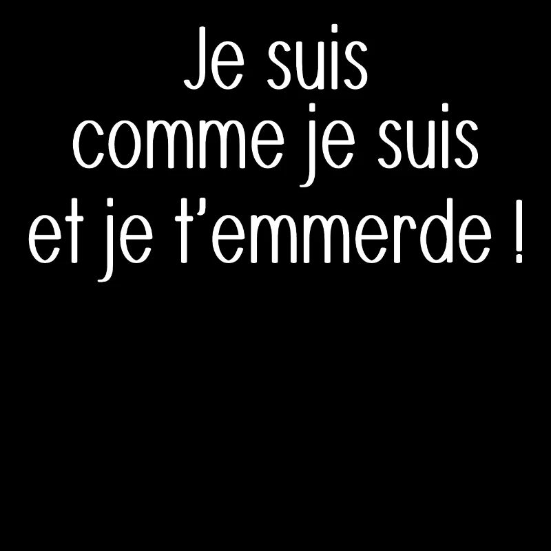 JE SUIS COMME JE SUIS ET JE T'EMMERDE