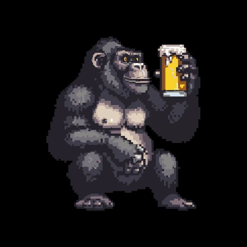 Bière Gorilla Pixel