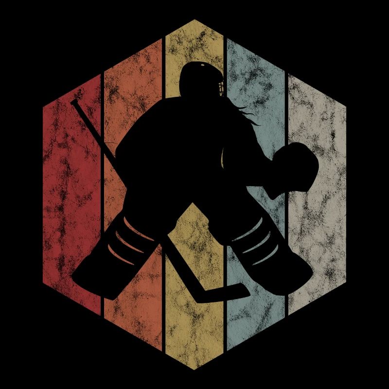 Eishockey im retro oder vintage Style für Kinder