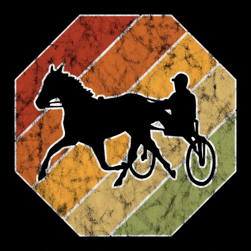 Traber Trabrennen in retro oder vintage Style