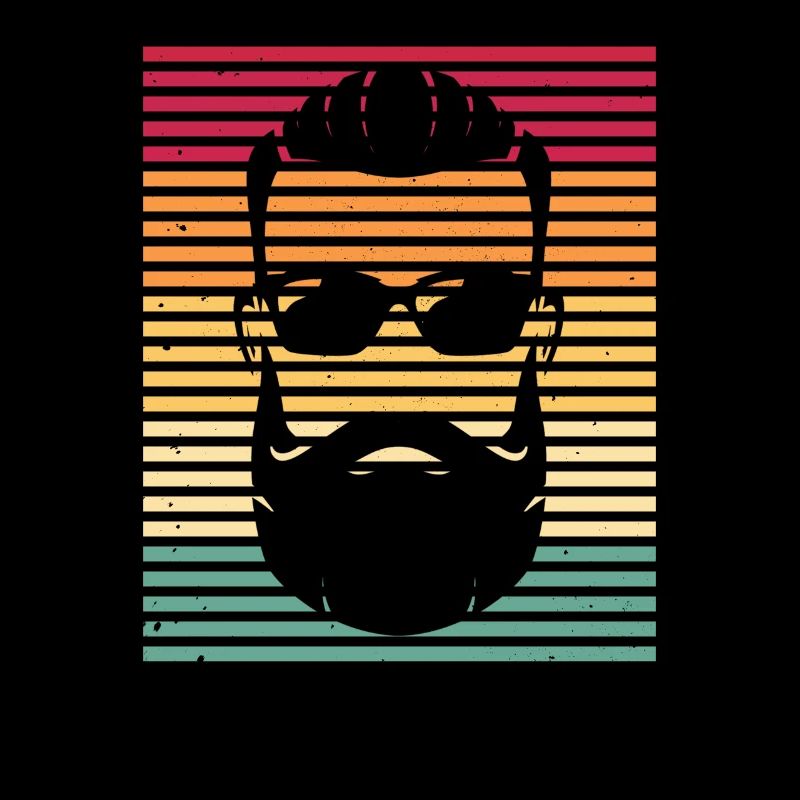 Retro Vollbart Bart Bartträger Hipster Mann