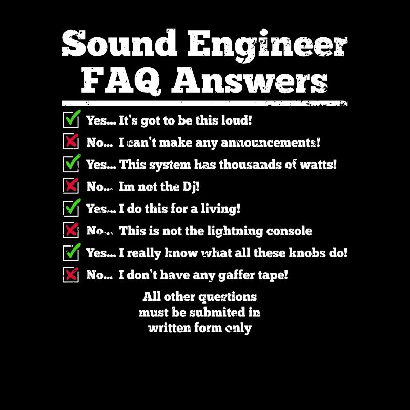 Tontechniker Sound Audio Engineer