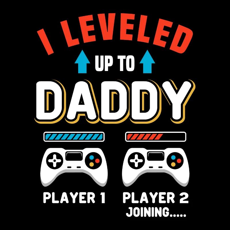 Zocker Dad Nachwuchs Joystick Level Up to Daddy