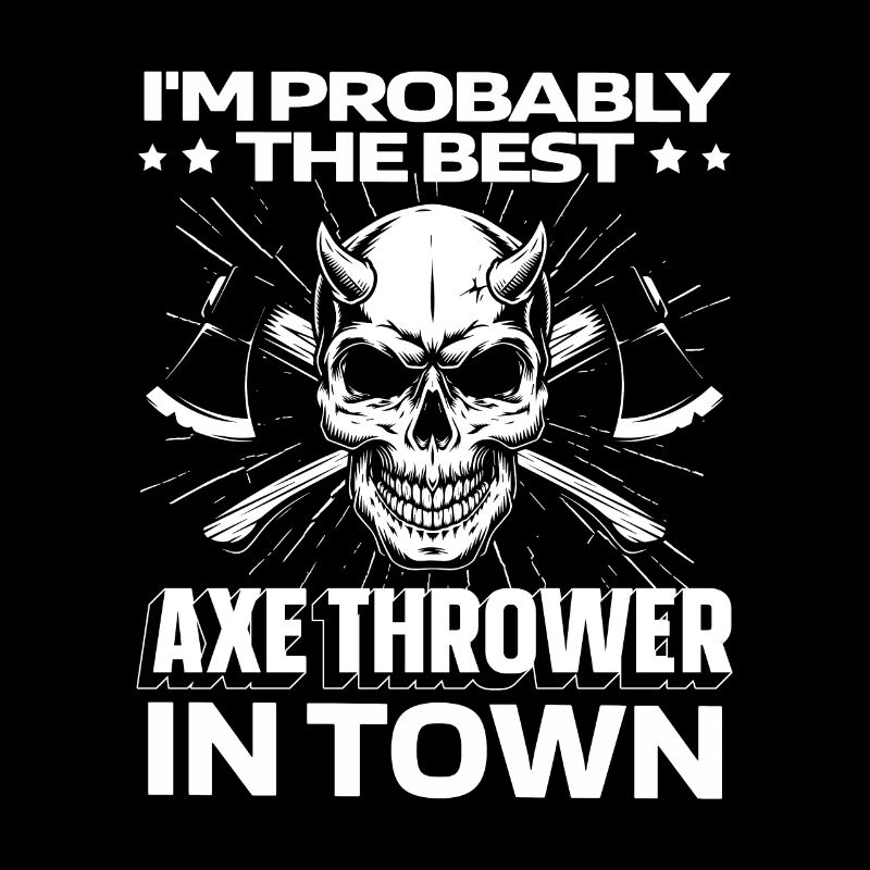 Axe Throwing Axe Thrower Skull