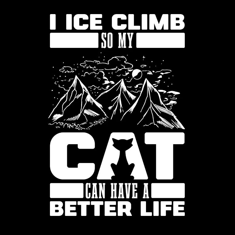 Chat grimpant sur glace