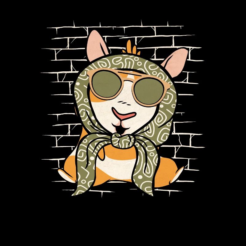 Cochon d’Inde Cochon d’Inde Lunettes de soleil Echarpe
