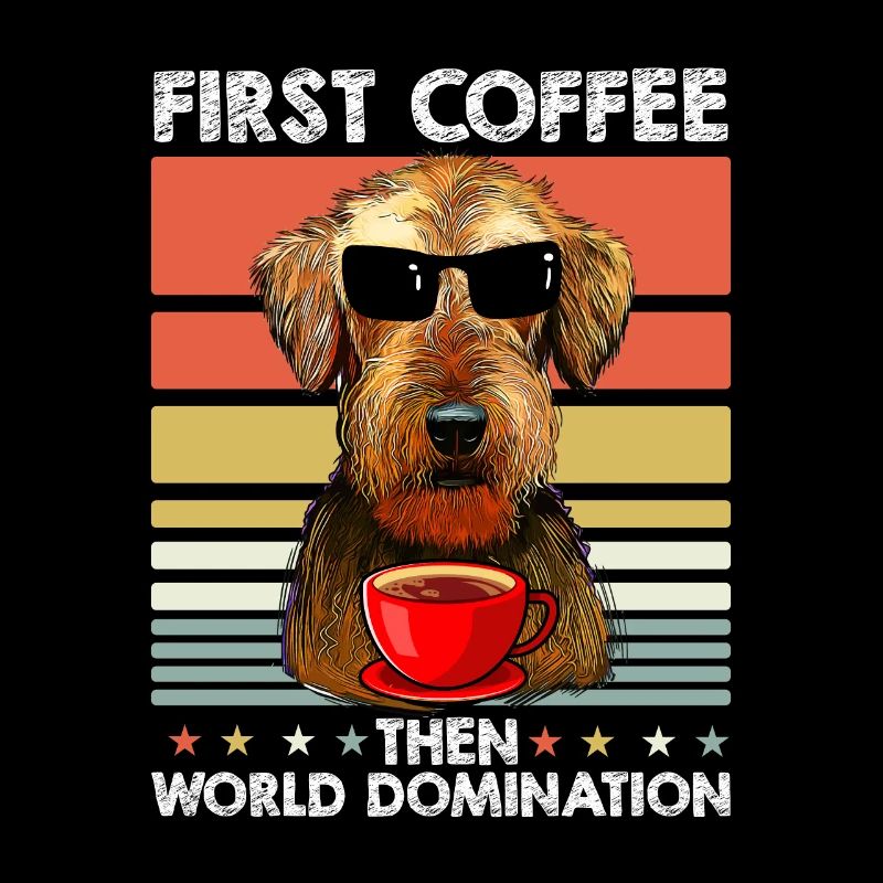 Airedale Terrier Coffee Sunglasses
