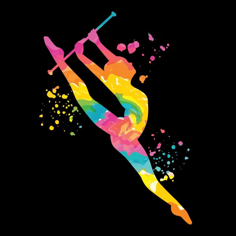 Gymnast with Baton Rhythmic gymnastics