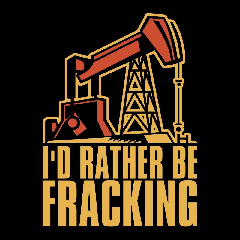 Ölfeld Bohrinsel Humor Fracking