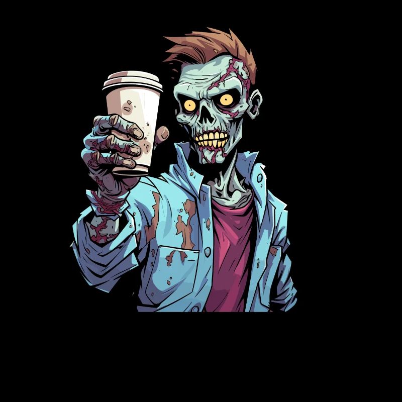 Coffee Cafe Halloween Zombie