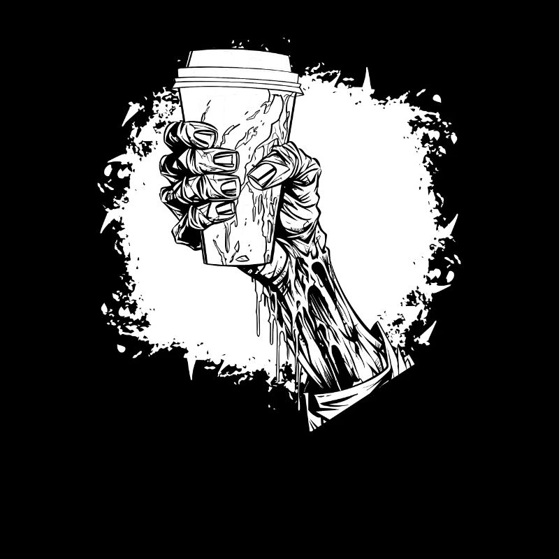 Kaffee Cafe Halloween Zombie Hand