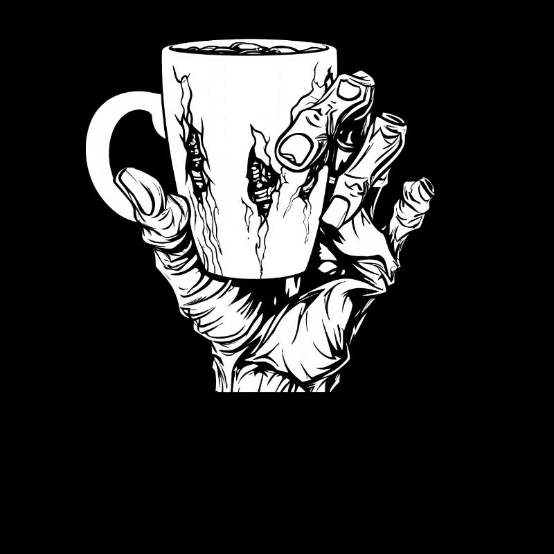 Kaffee Cafe Halloween Zombie Hand