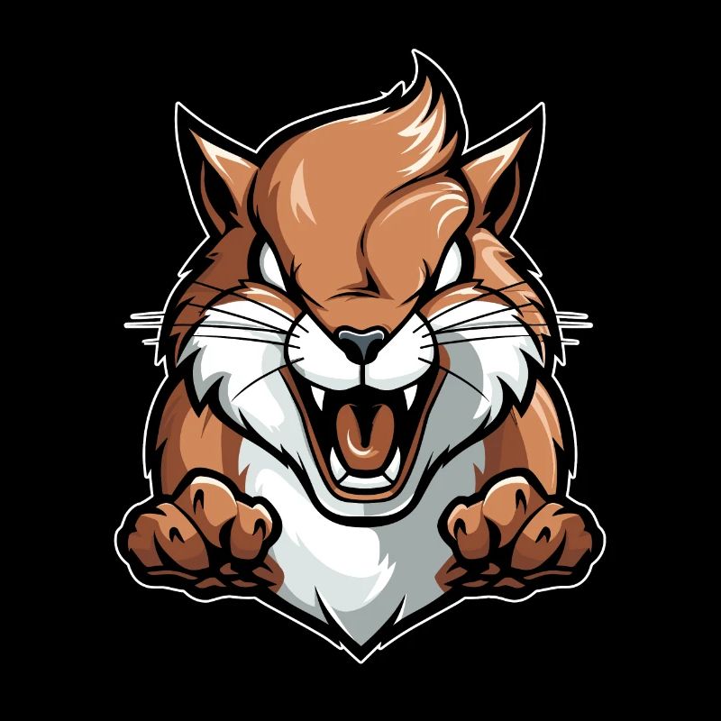 Eichhörnchen Wütend