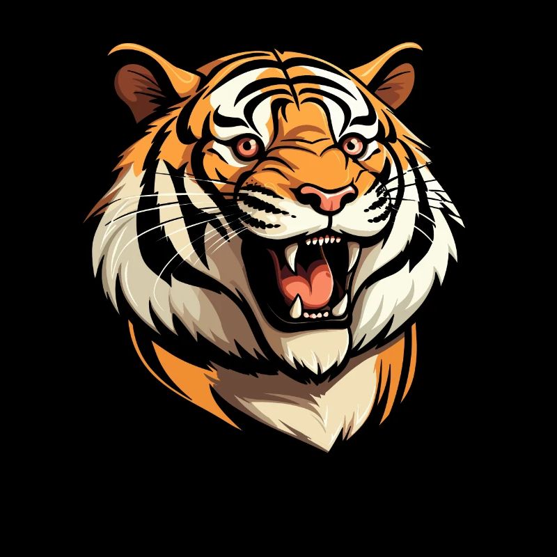 Tiger Lächelnd