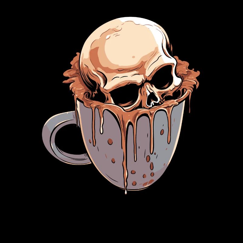 Coffee Cafe Skull