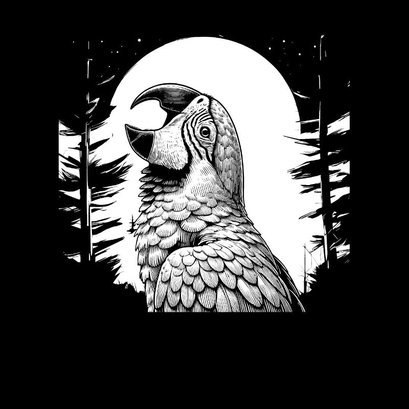 Parrot Moon Howling